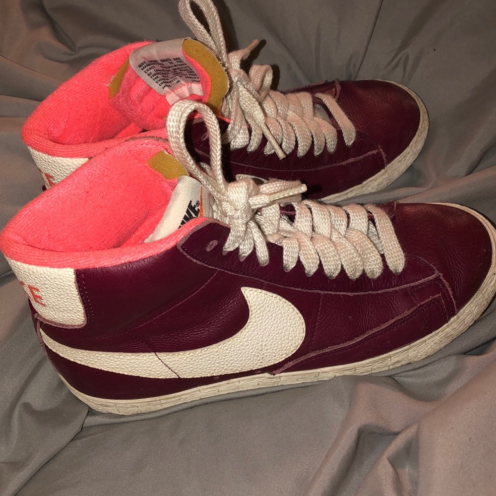 Nike Burgundy Leather Blazers